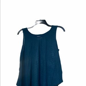 Open back blue top